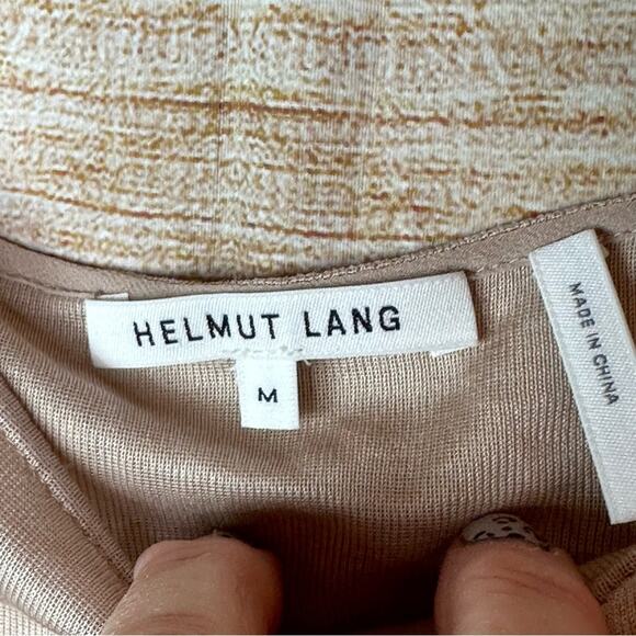 Helmut Lang 100% Silk Neutral Beige Stone - Picture 2 of 4